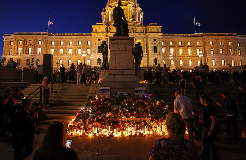 hortman vigil in the wake of political violence