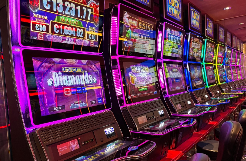 Slot machines.