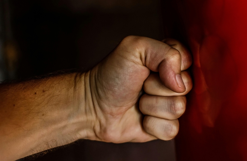 fist showing anger