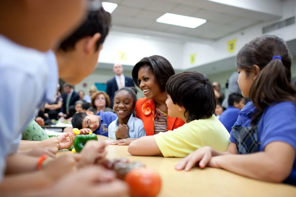 Michelle Obama with kids
