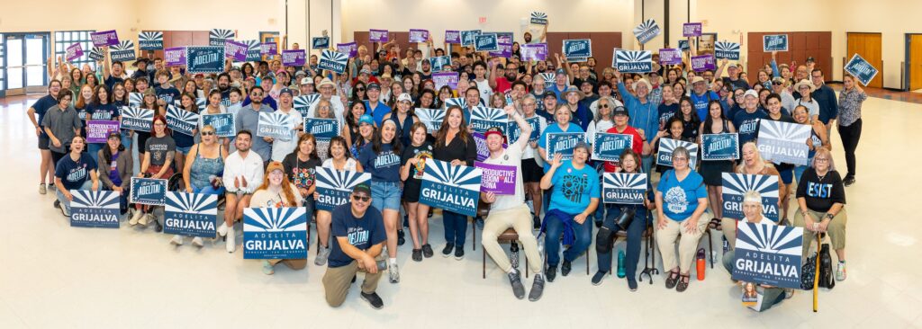 Adelita Grijalva with campaign staff