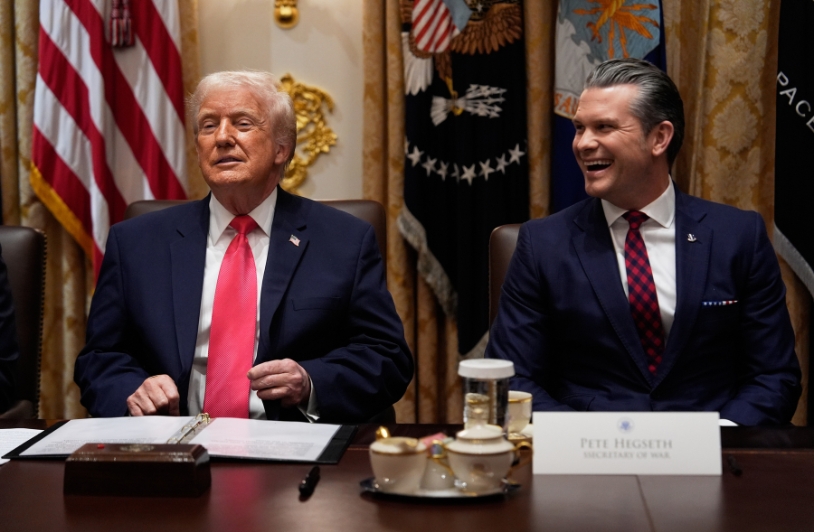 Donald Trump and Defense Secretary, Pete Hegseth
