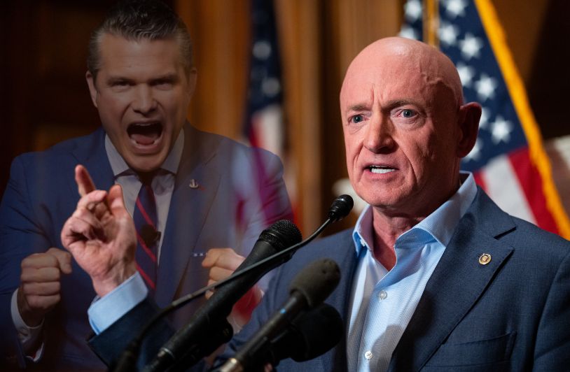 Senator Mark Kelly and Pete Hegseth