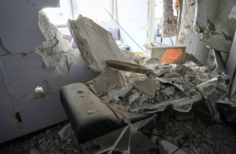 Bombed hospital in Tehran, Iran