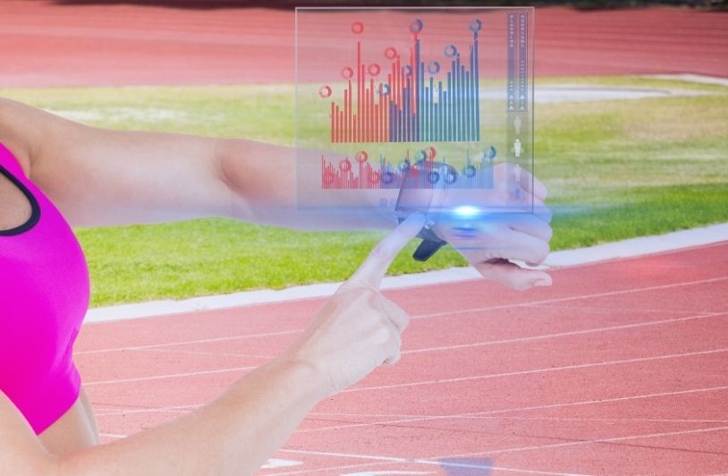 Athlete monitoring their progress with their smartwatch