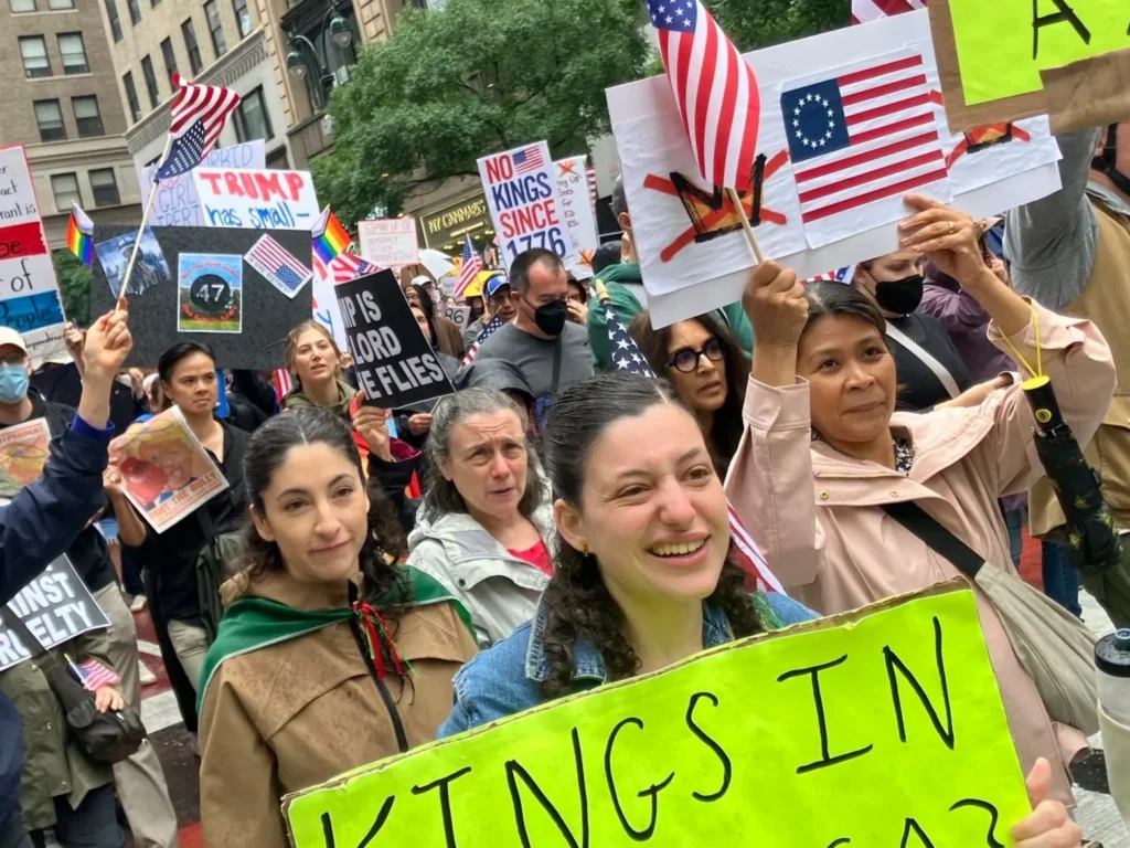 No Kings Day protestor