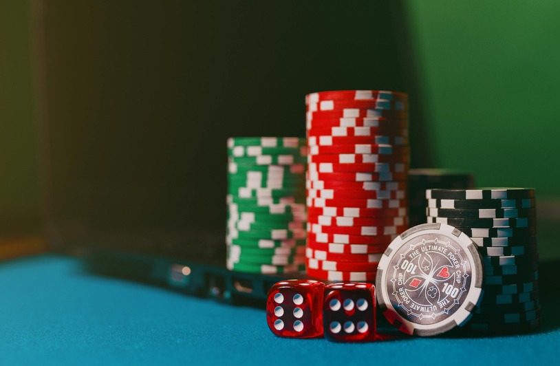 Poker chips and dii.