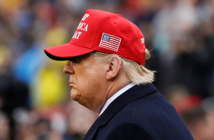 Trump in MAGA hat