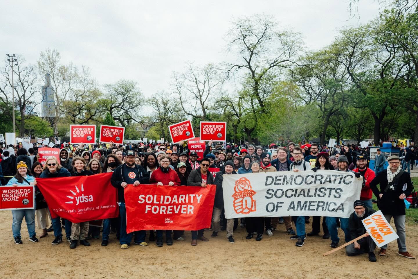 Democratic Socialists of America rally