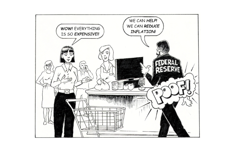 Fighting Inflation Can Cut Your Pay. But By How Much? Inflation political cartoon by Tom Cantlon