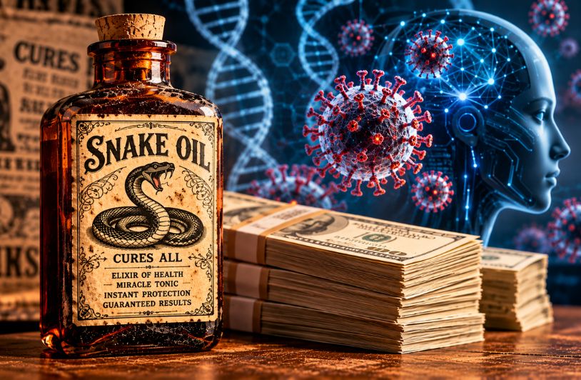 AI Snake Oil: Create Pandemic, Sell Solution AI snake oil